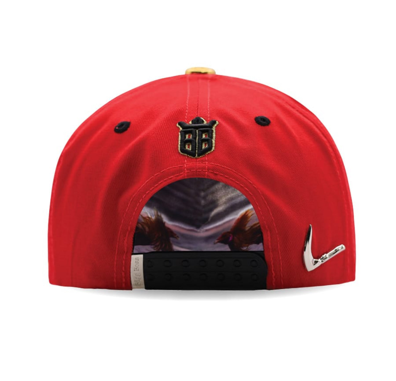Hat Gold Rooster Red