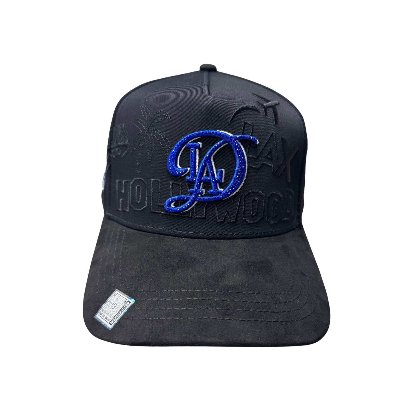 Hat LA D Full Embroidered Black/Blue