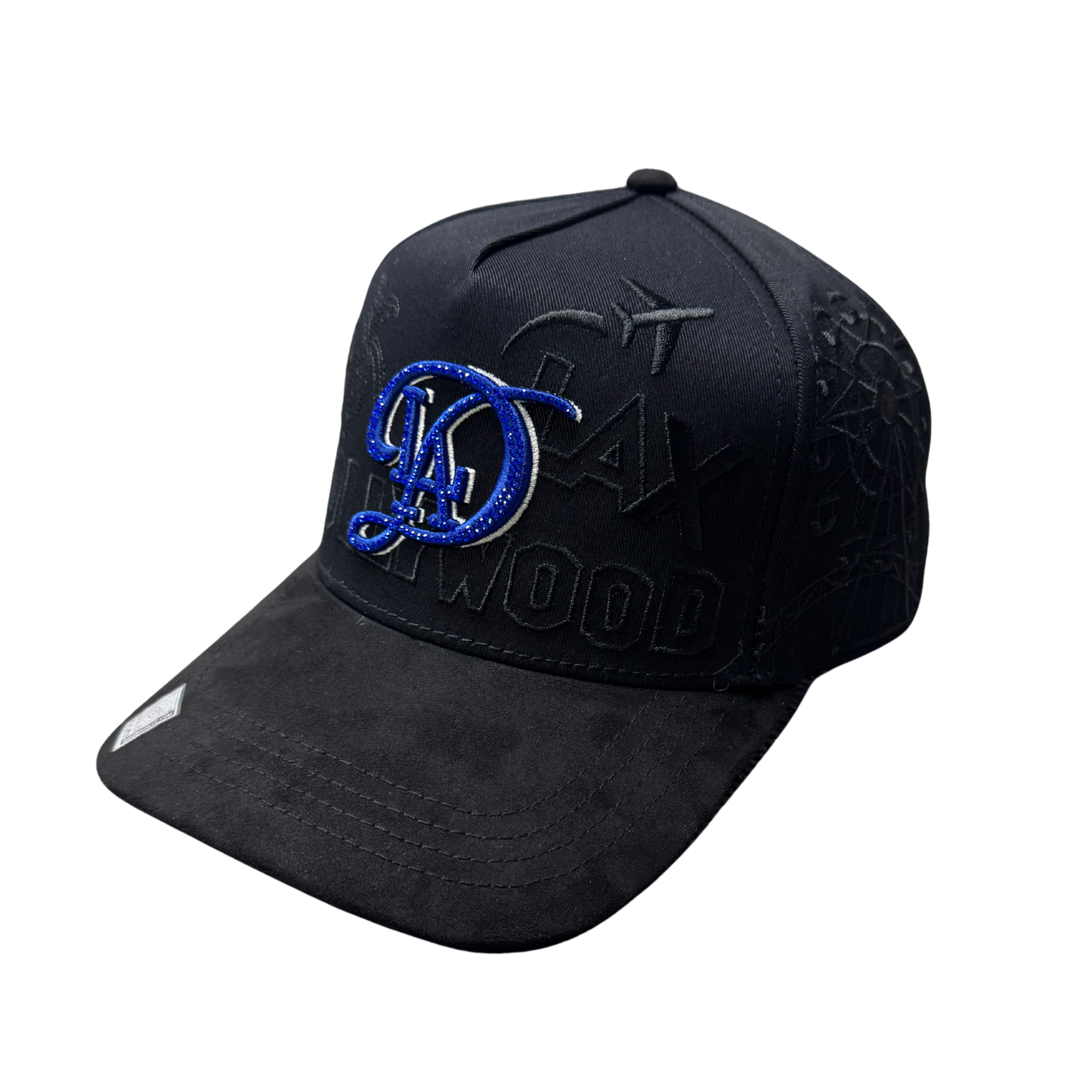 Hat LA D Full Embroidered Black/Blue