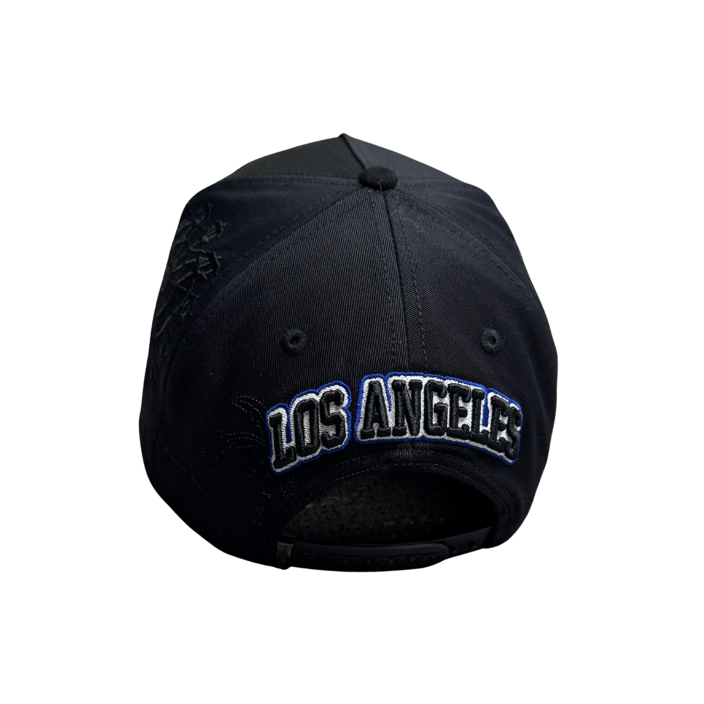 Hat LA D Full Embroidered Black/Blue