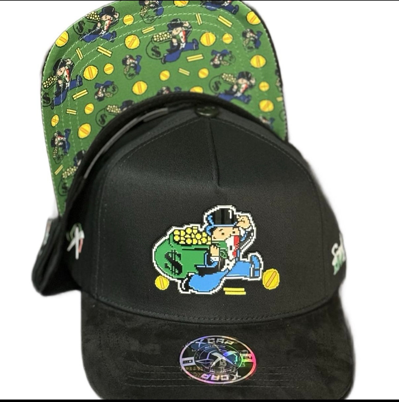 Hat Monopoly Money Bag Black