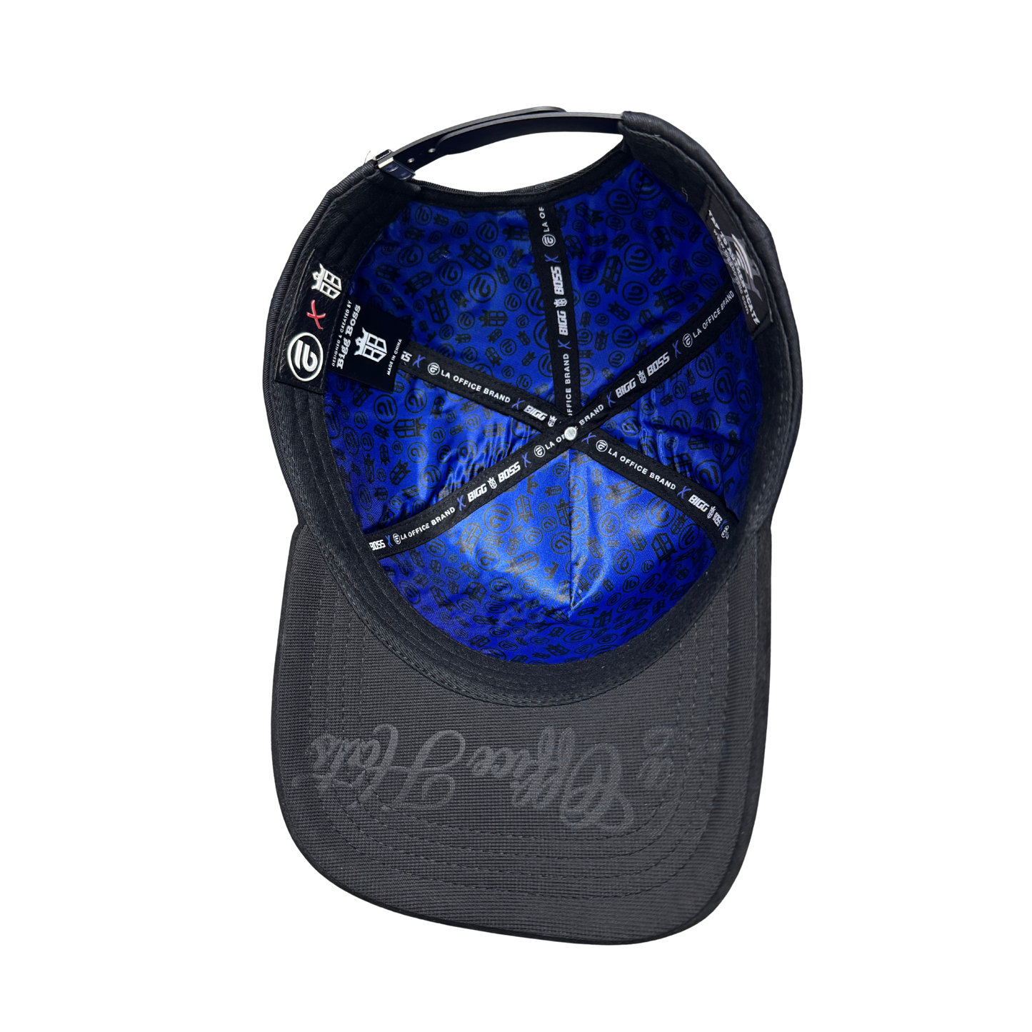 Hat LA D Full Embroidered Black/Blue