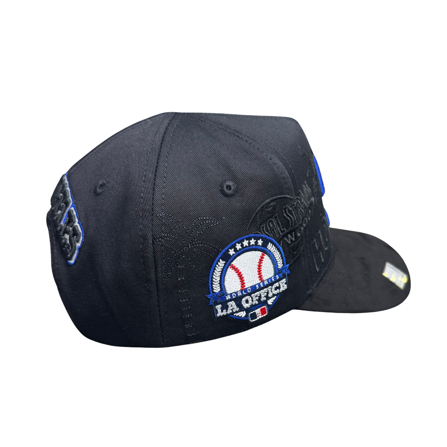 Hat LA D Full Embroidered Black/Blue