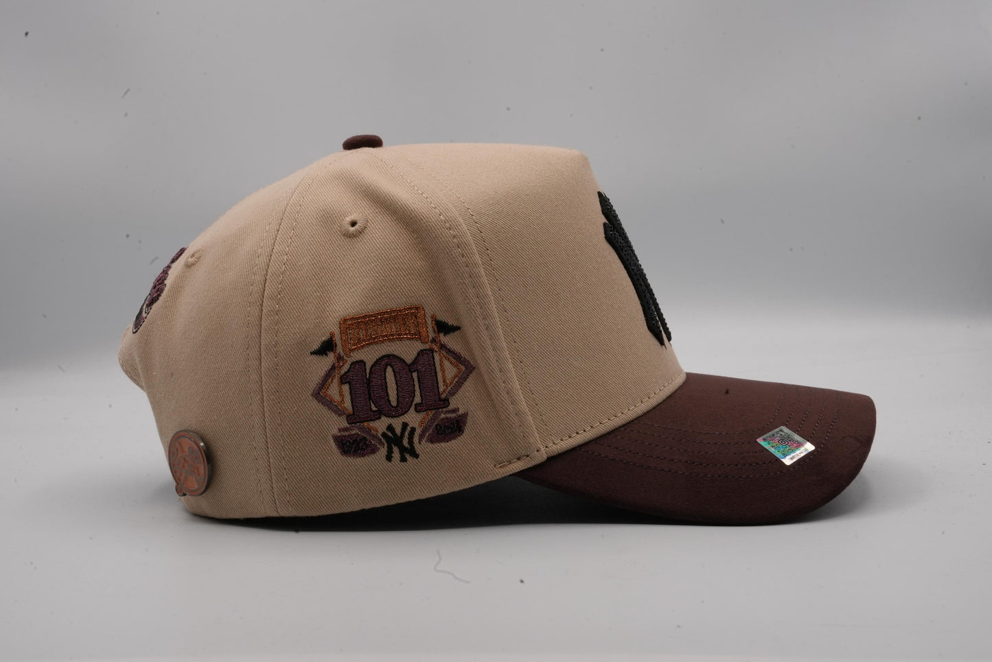 Hat NY Khaki Brown Crystals