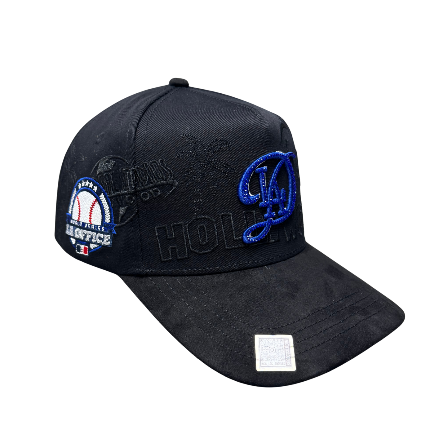 Hat LA D Full Embroidered Black/Blue