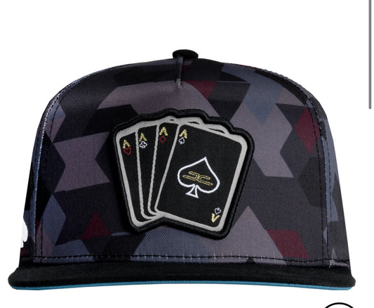 Gorra Poker Camo Blue/Red