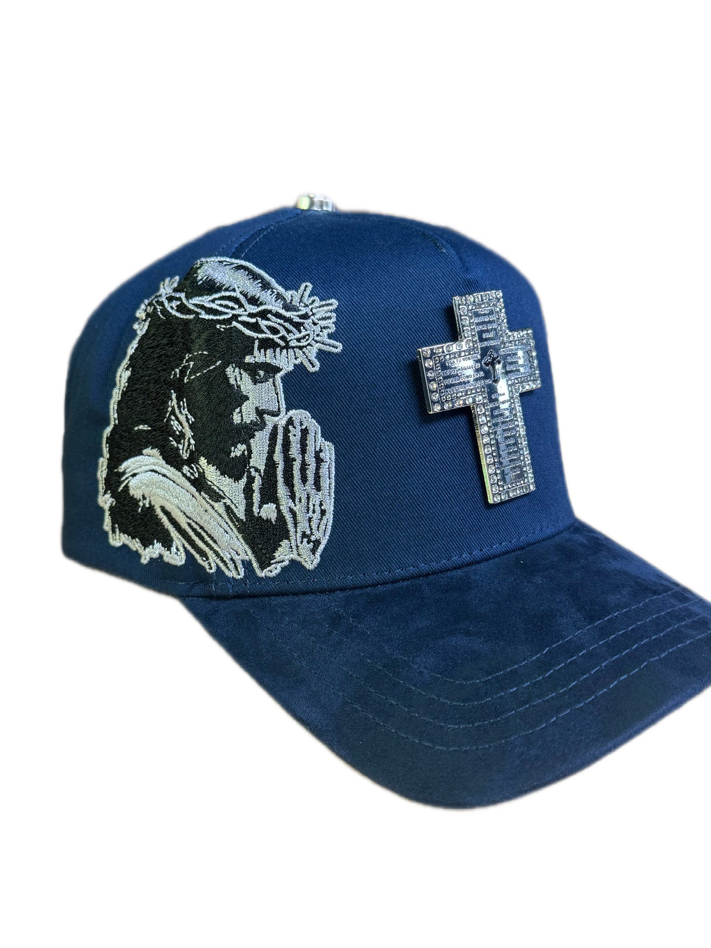 Cruz Padre Nuestro Navy Silver