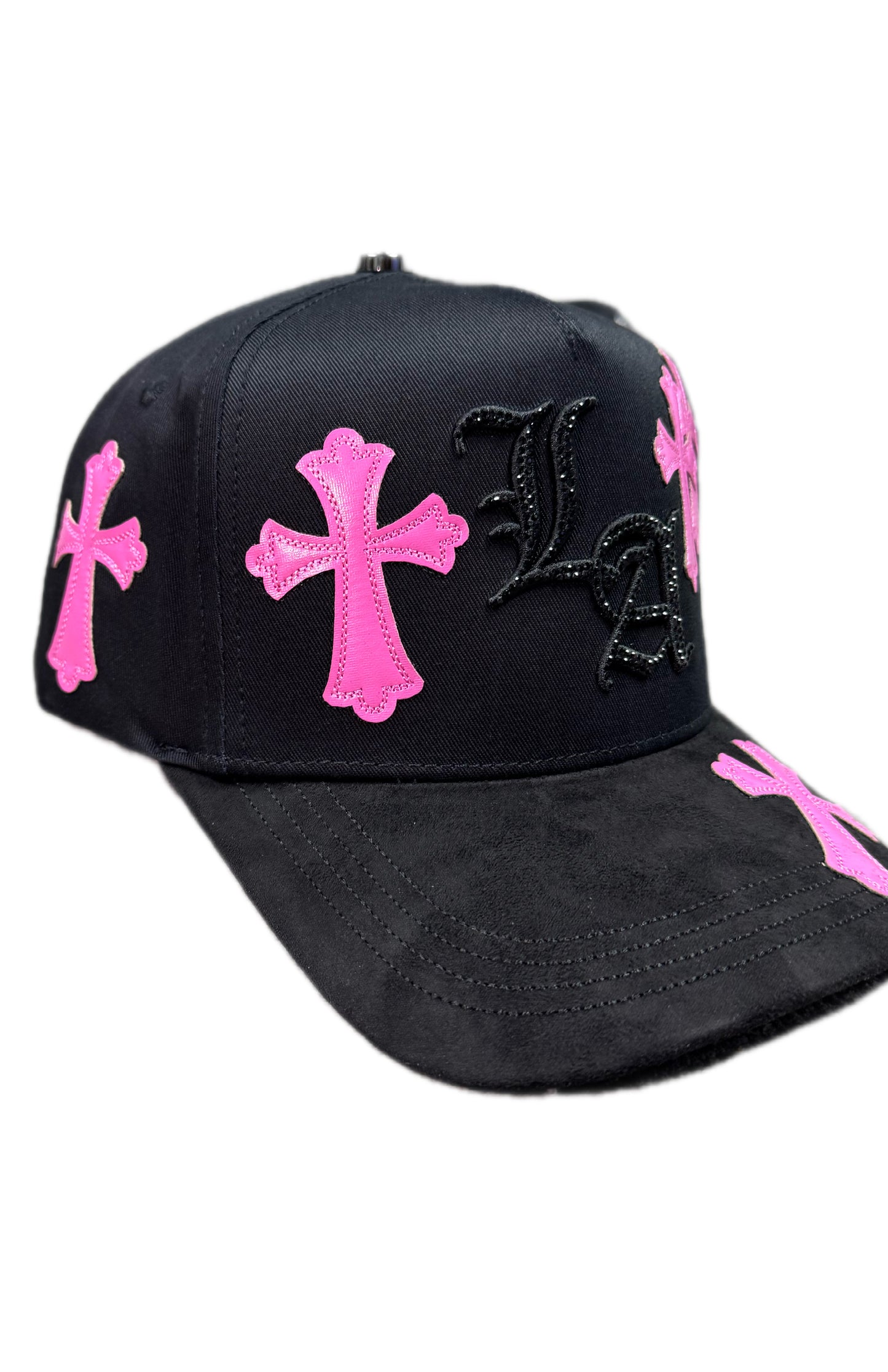 LA Black Pink Crosses Crystals