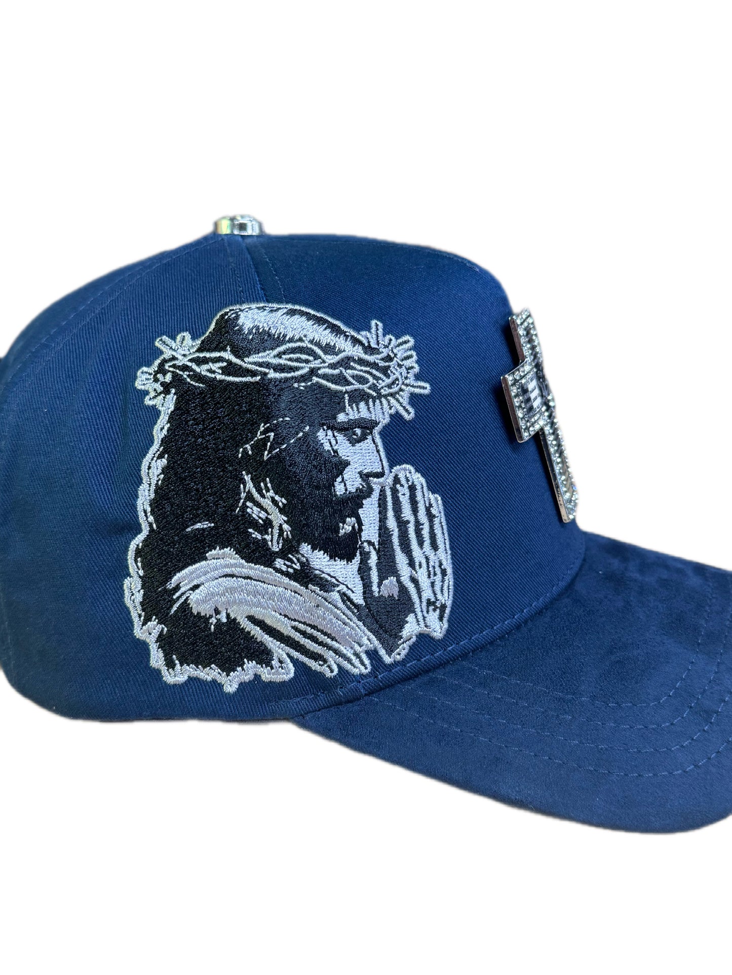 Cruz Padre Nuestro Navy Silver