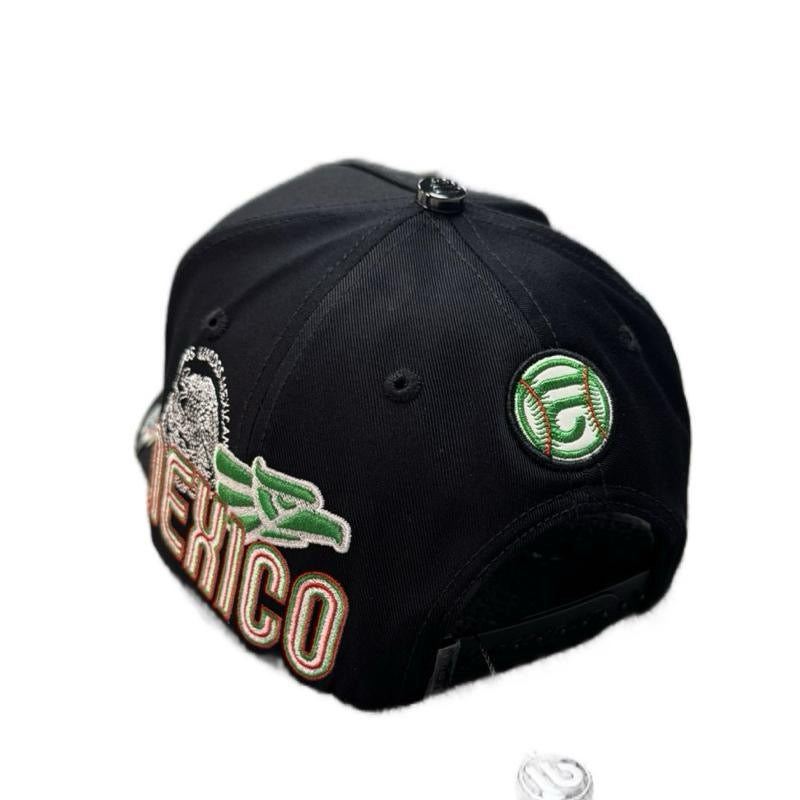 Hat M Mexico Patches Black