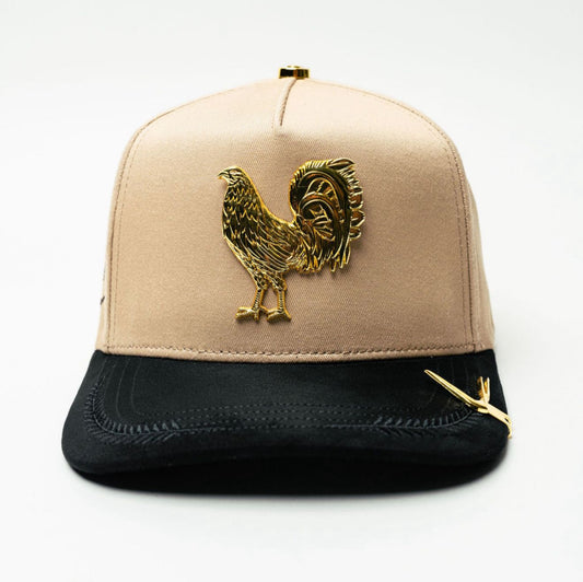 Hat Gold Rooster Beige