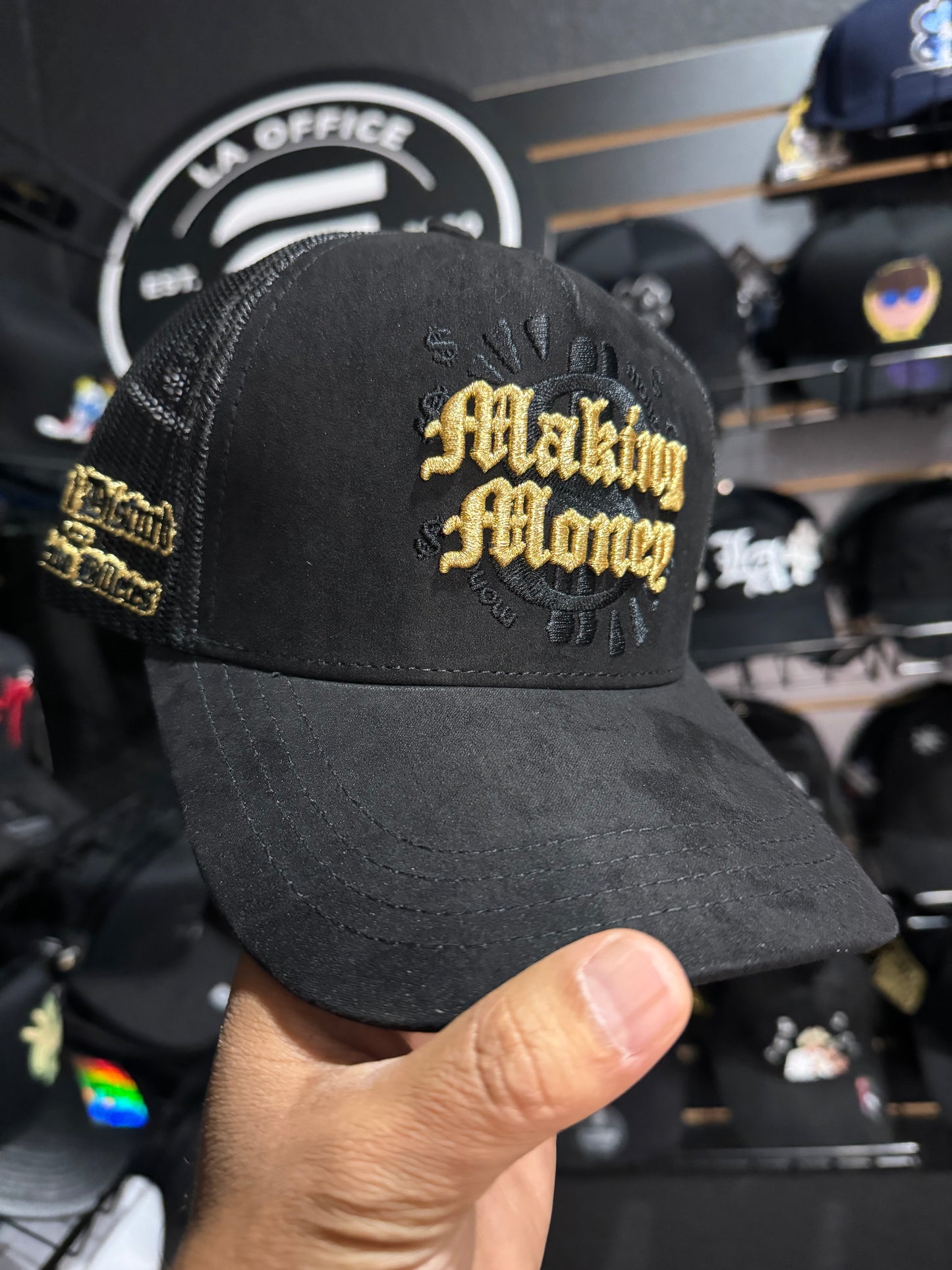 Hat Making Money Black/Gold Trucker