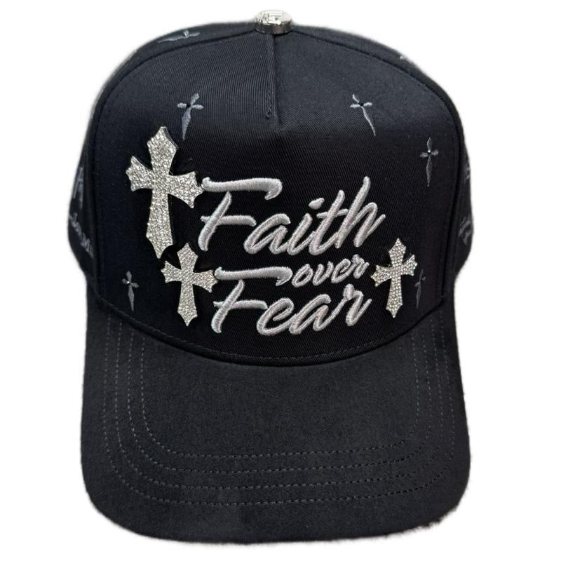 Faith over Fear Black Silver