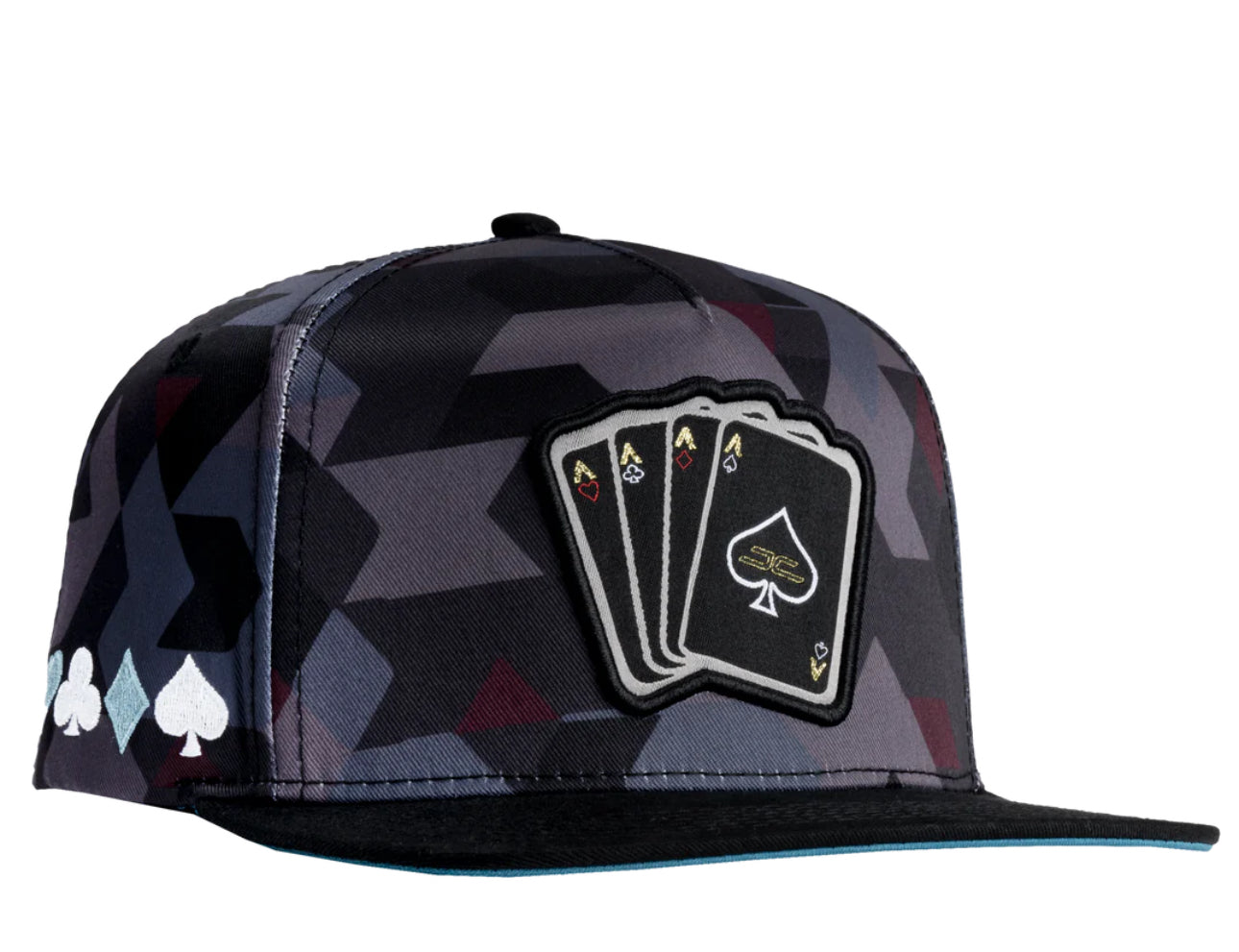 Gorra Poker Camo Blue/Red