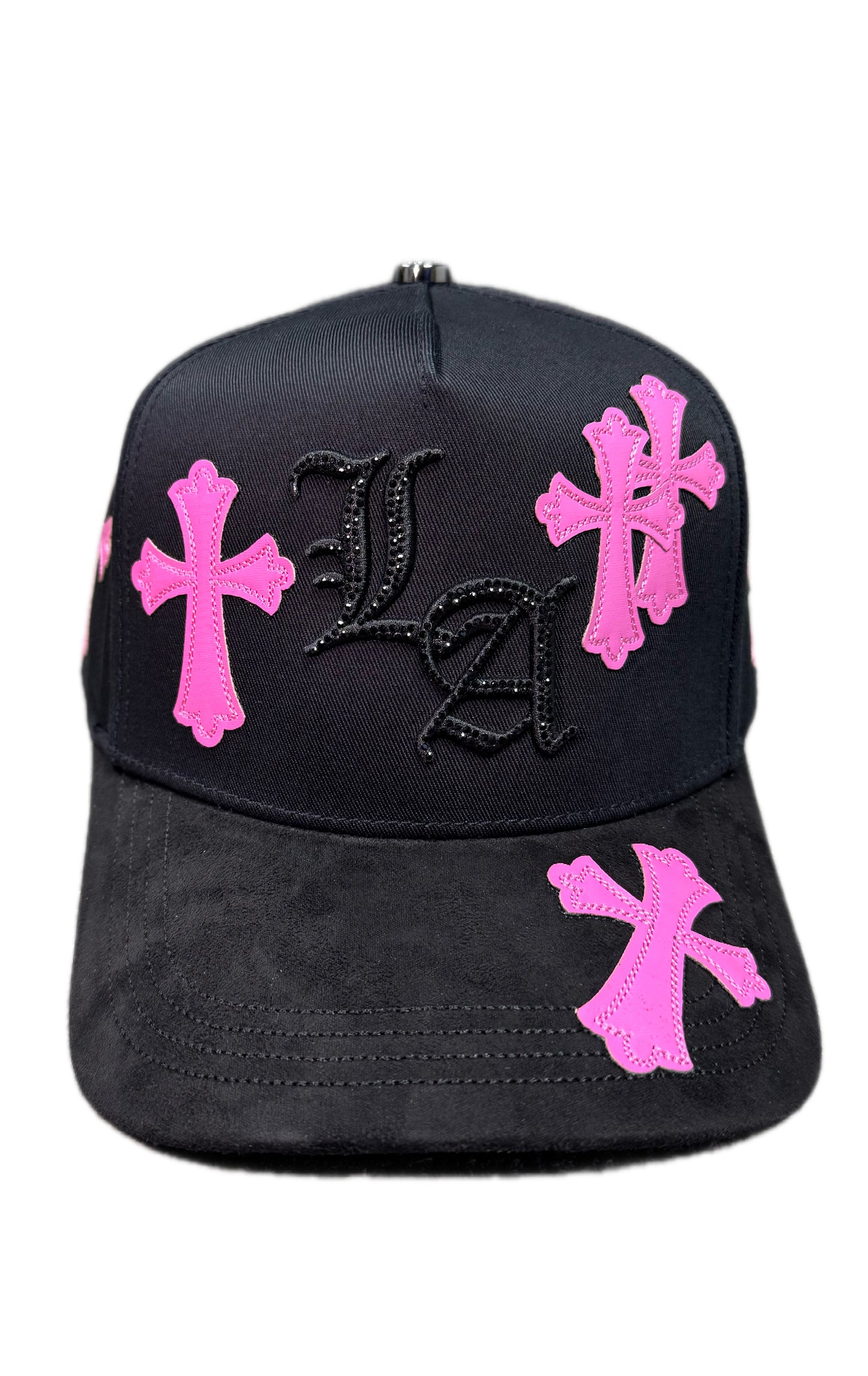 LA Black Pink Crosses Crystals