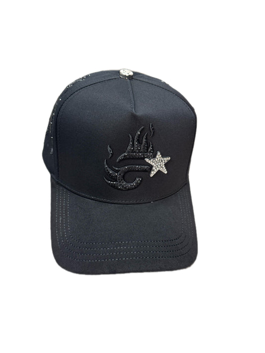 Hat Stars Crystal La Office Black Silver