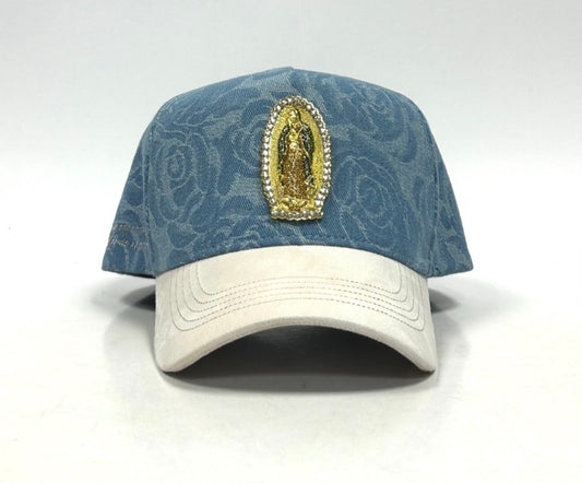 Virgen de Guadalupe Blue Beige