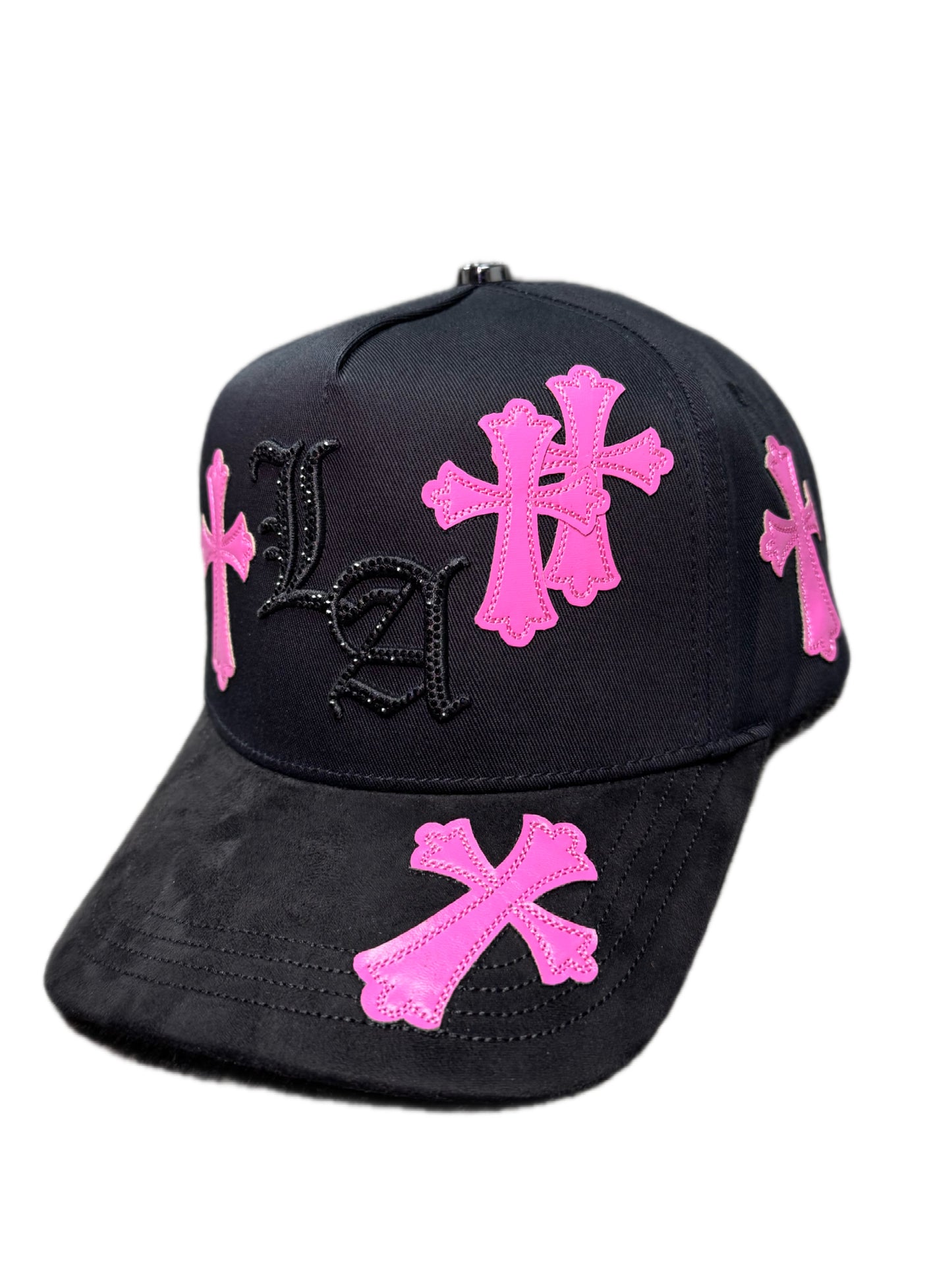 LA Black Pink Crosses Crystals