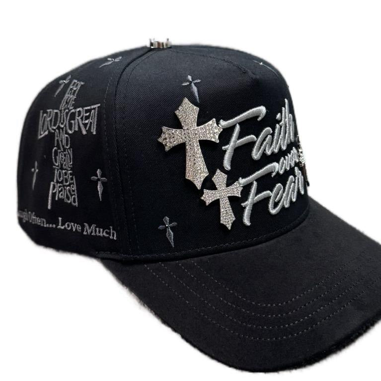 Faith over Fear Black Silver