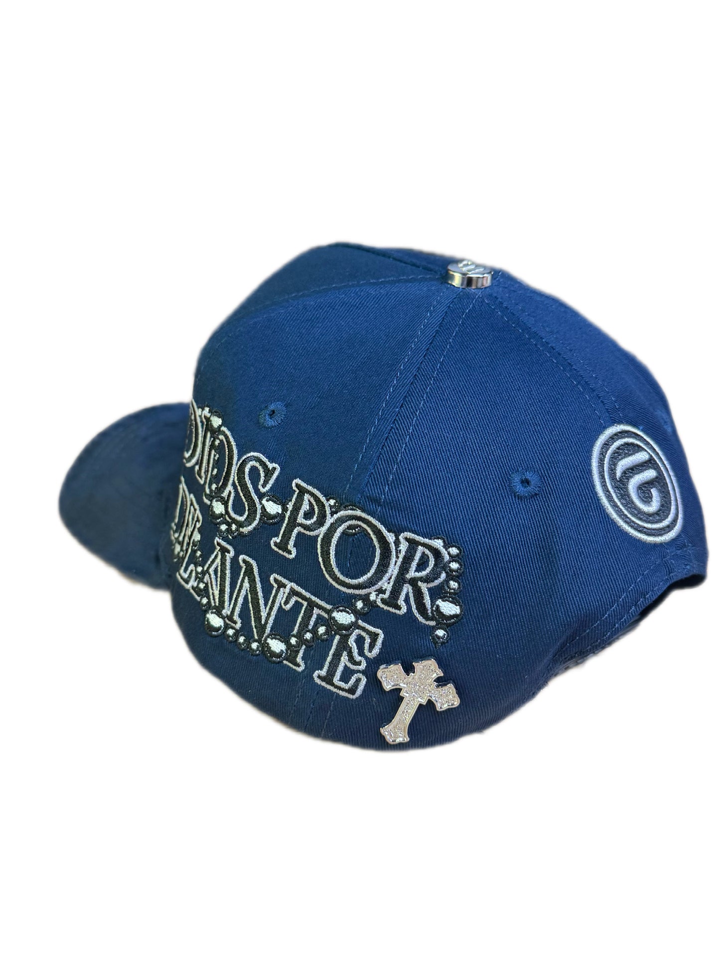 Cruz Padre Nuestro Navy Silver