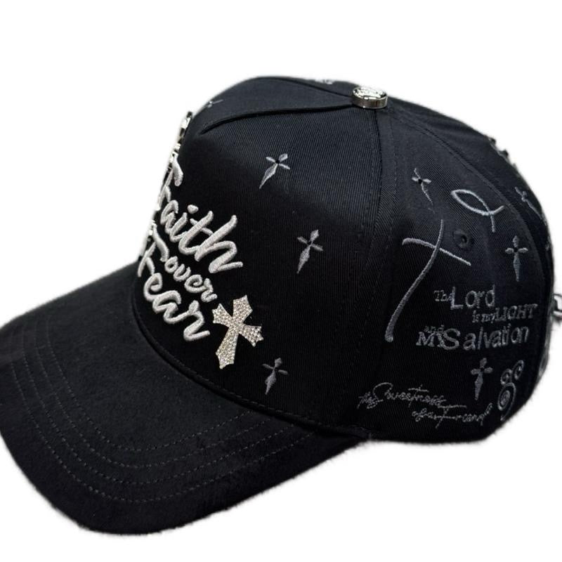 Faith over Fear Black Silver