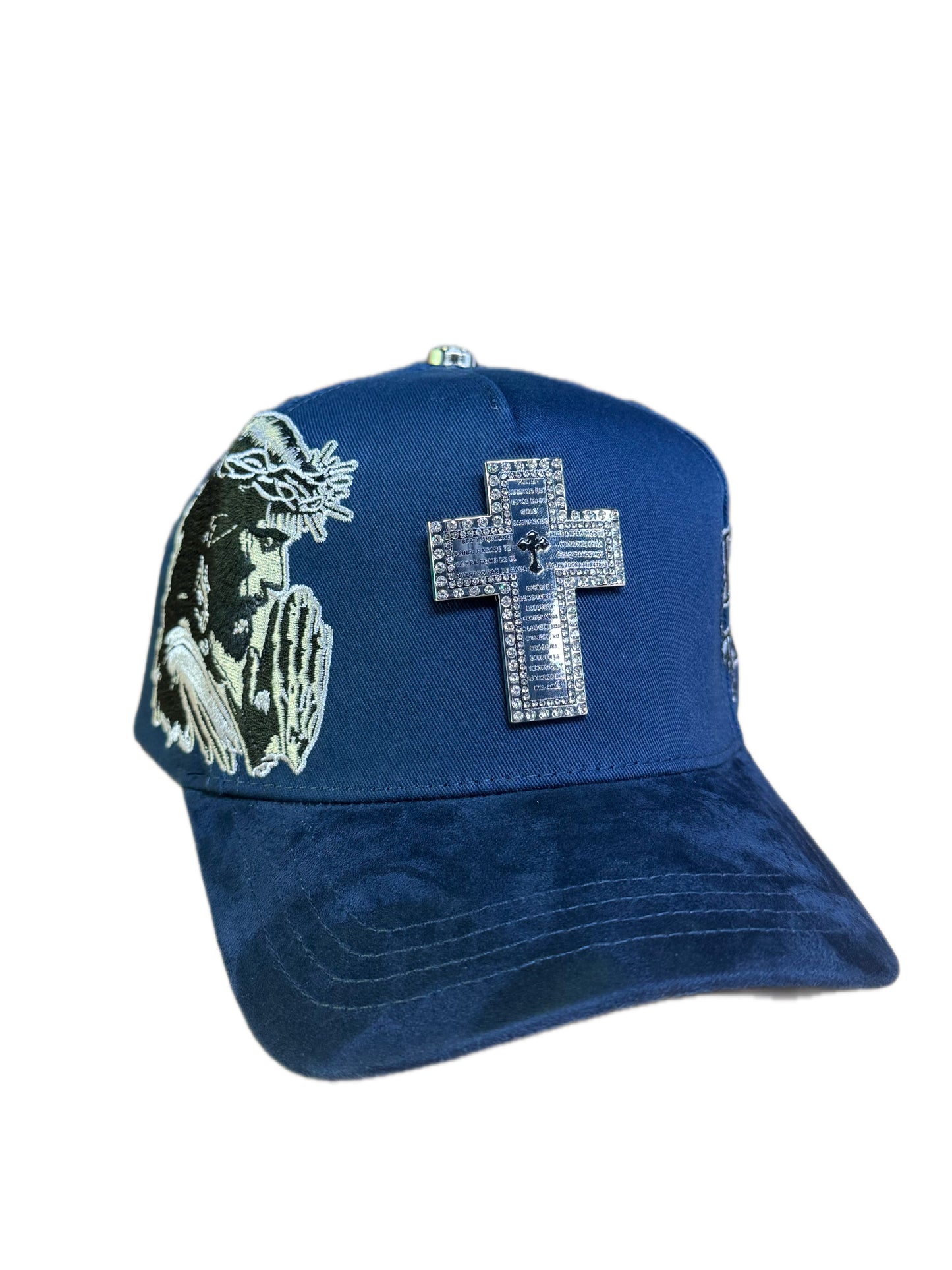 Cruz Padre Nuestro Navy Silver